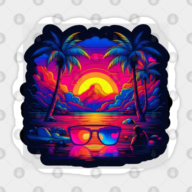Tropical Paradise - Summer Holiday Sticker by SzlagRPG